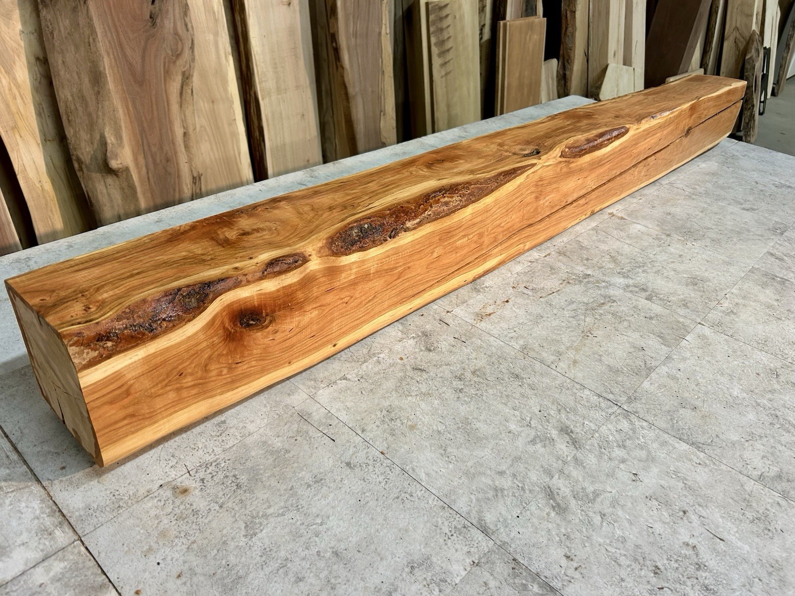 Cherry Mantel Beam/Fireplace Mantel Beam/Rustic Modern Wood/Solid Hardwood Beam