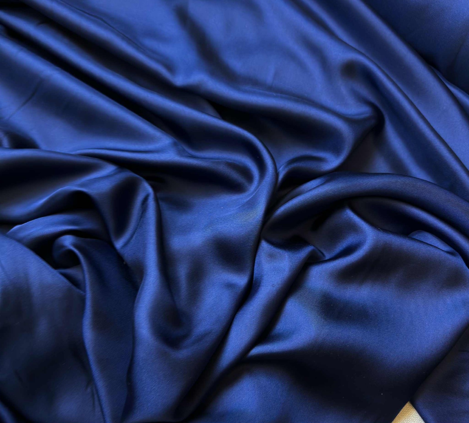 Navy Blue 100% Silk Twill Fabric 12mm weight