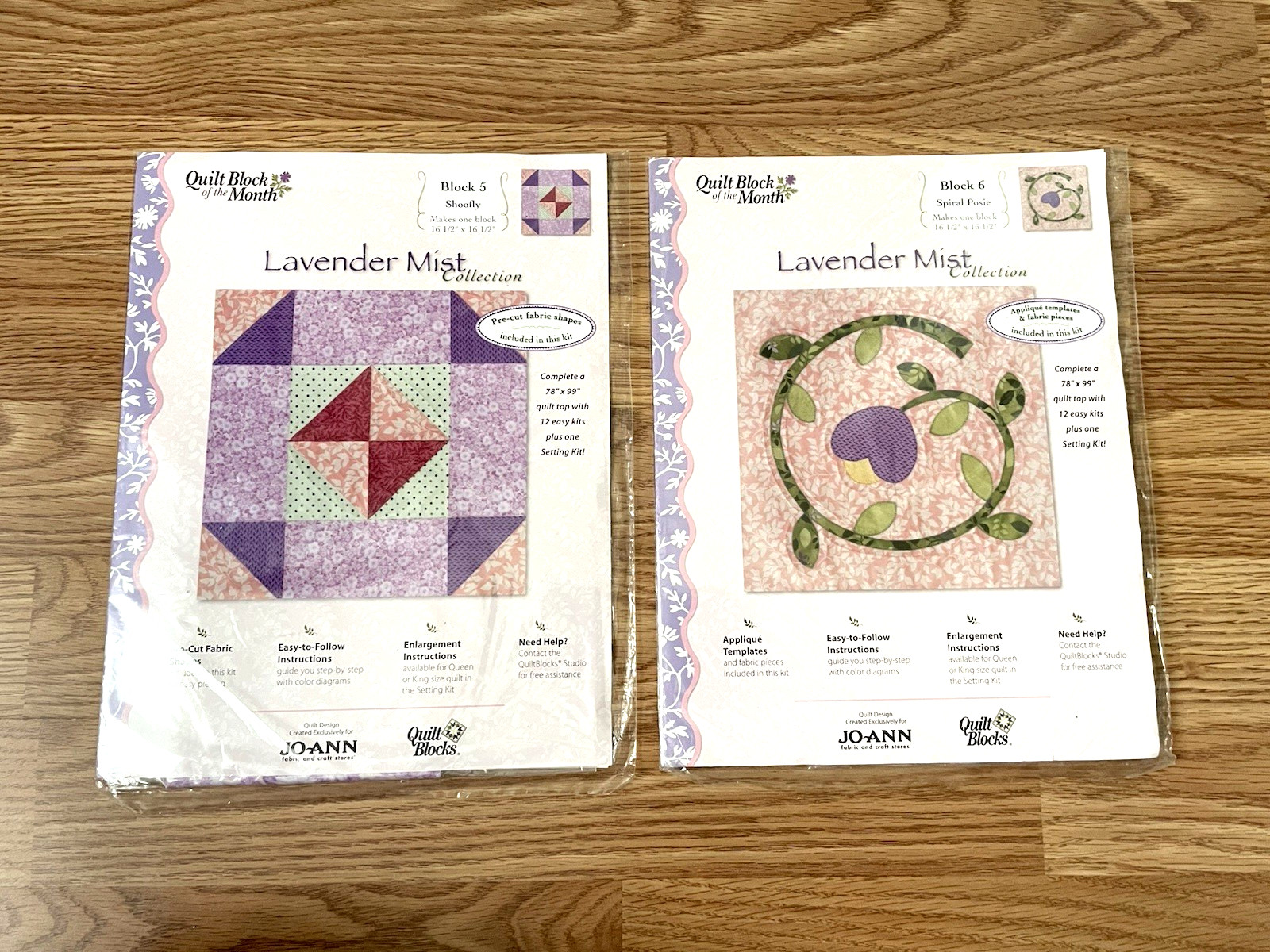 Jo Ann Simply My Style Block of the Month Lavender Mist 1-12 Kit Set New