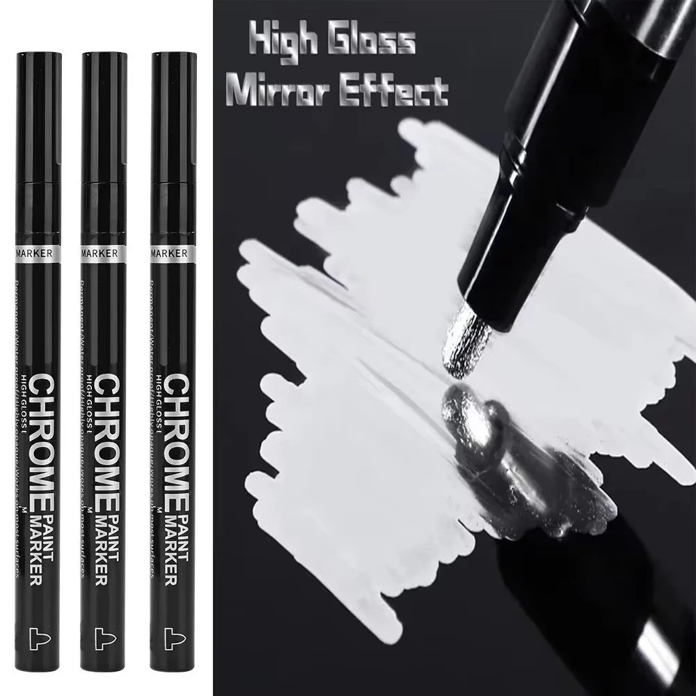Liquid Chrome Markers Set, Permanent Mirror Pens for Plastic, Metal, Art
