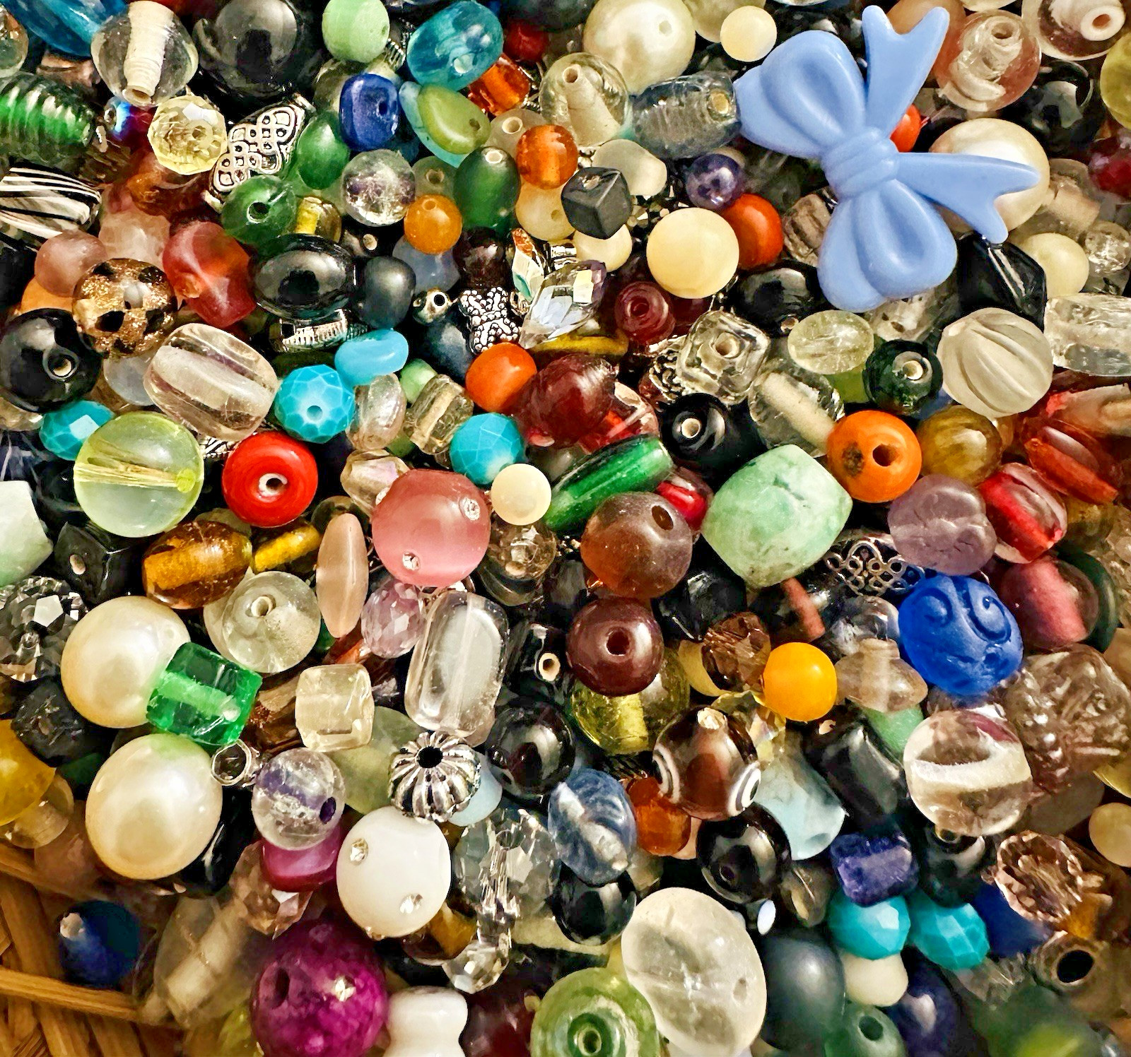 1 Pound Bead Soup Acrylic Glass Metal Charms Jewelry Making Supply Craft Lot #4A