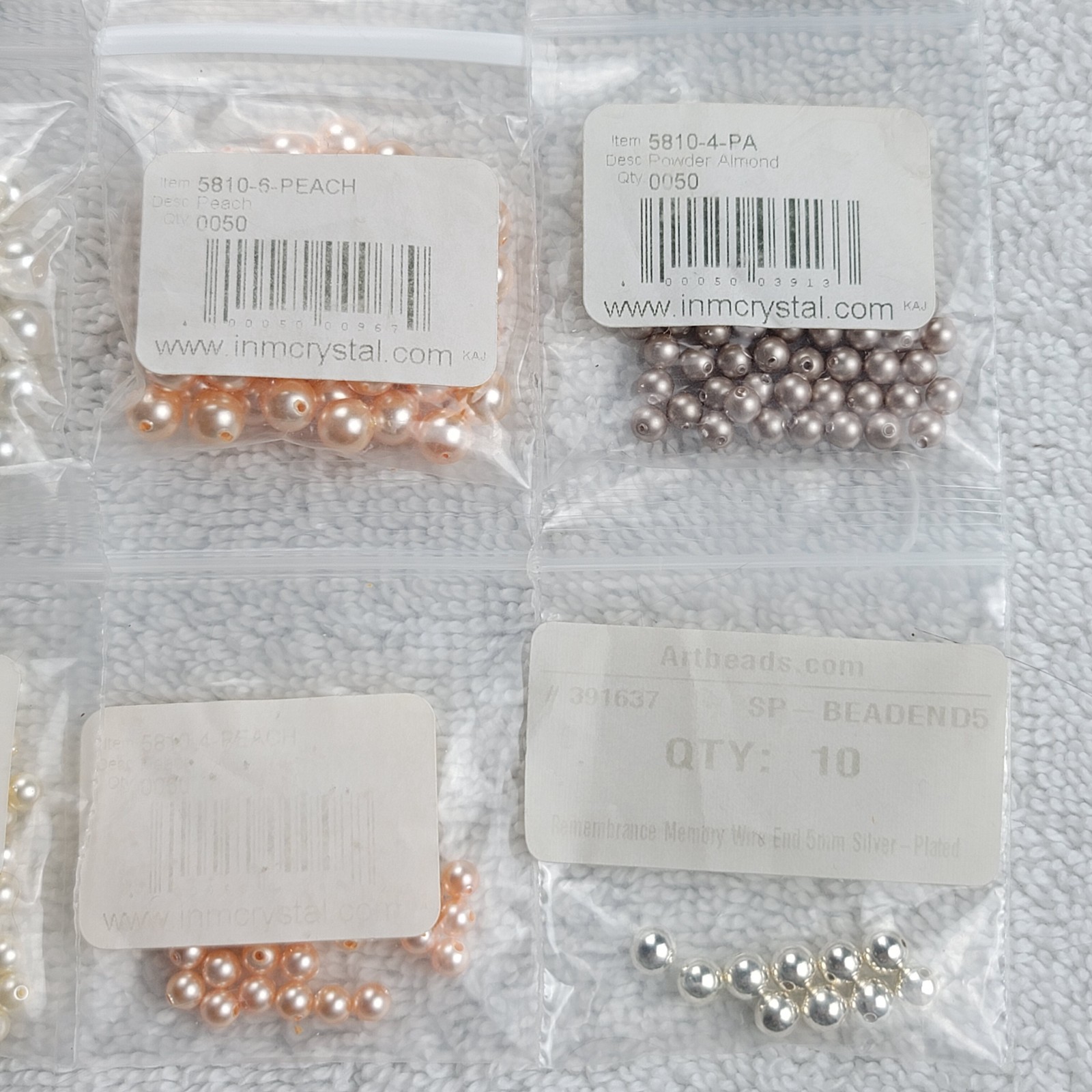 Crystal Pearl Bead Lot 32 bags 5810 5821 Rosaline Creamrose Platinum/Mixed Qty