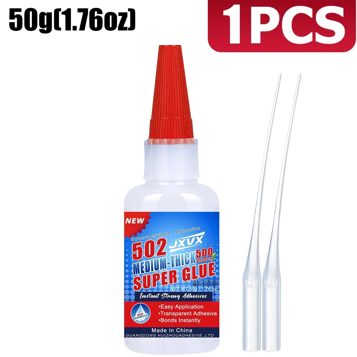 502 50g Super Glue Extra Strong Fast Instant Adhesive Metal Plastic Wood Glass