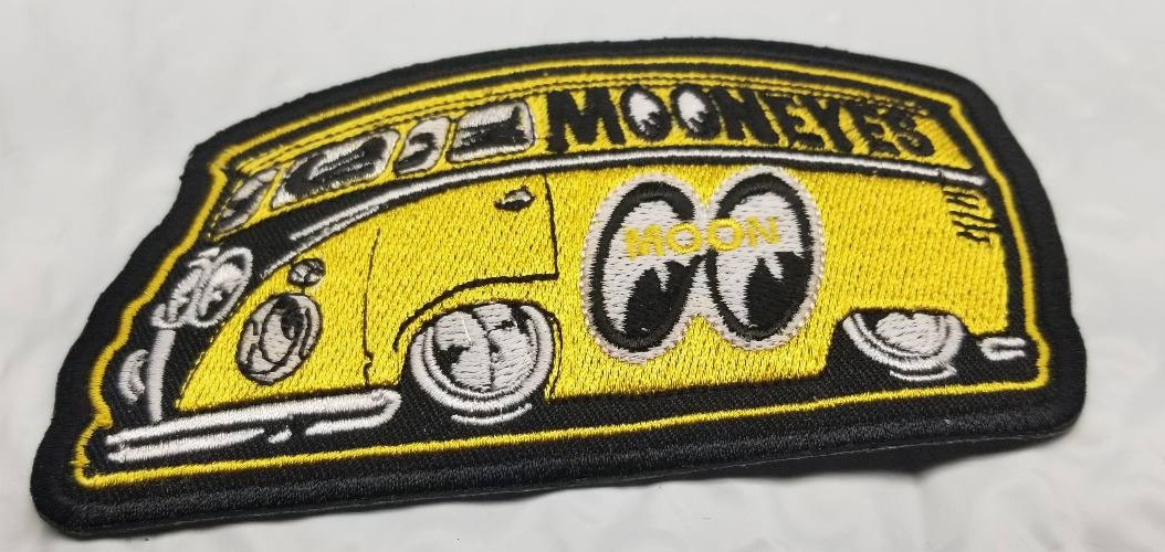 Mooneyes Bus Patch Embroidered Hot Rod VW Style Van Iron On Sew On 2.5×4.75