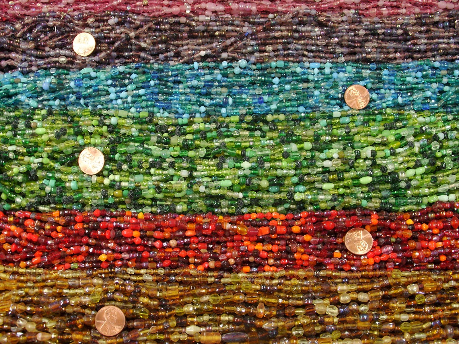 100 Strands 36″ India Handmade Assorted Color Glass Beads Wholesale Bulk (CT-70)