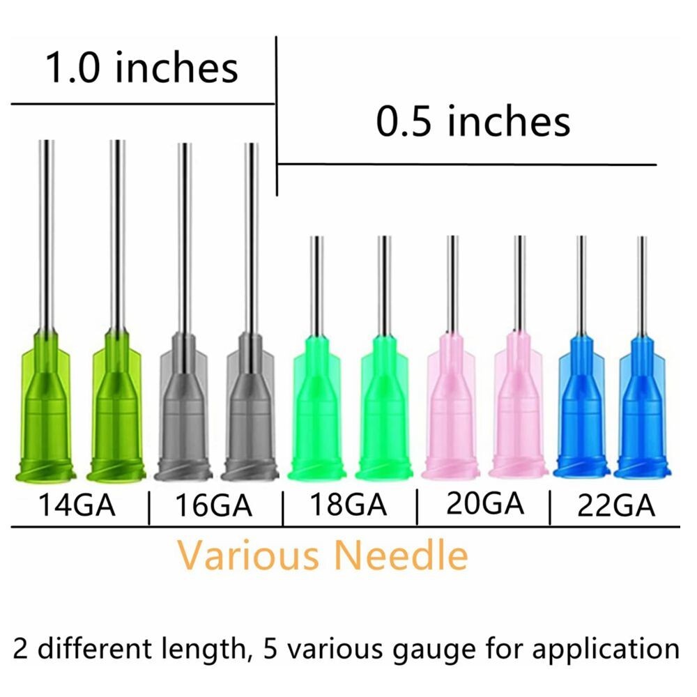 33 PCS Precision Applicator Bottle Blunt Tip Needle Cap Oil Dropper Glue C155