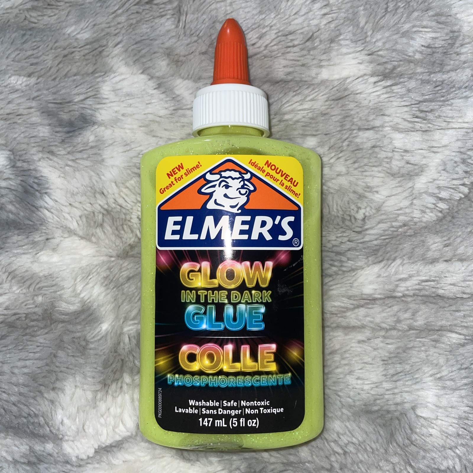Elmer’s Glow In The Dark Glue 5oz Yellow Great for slime! Nontoxic/washable