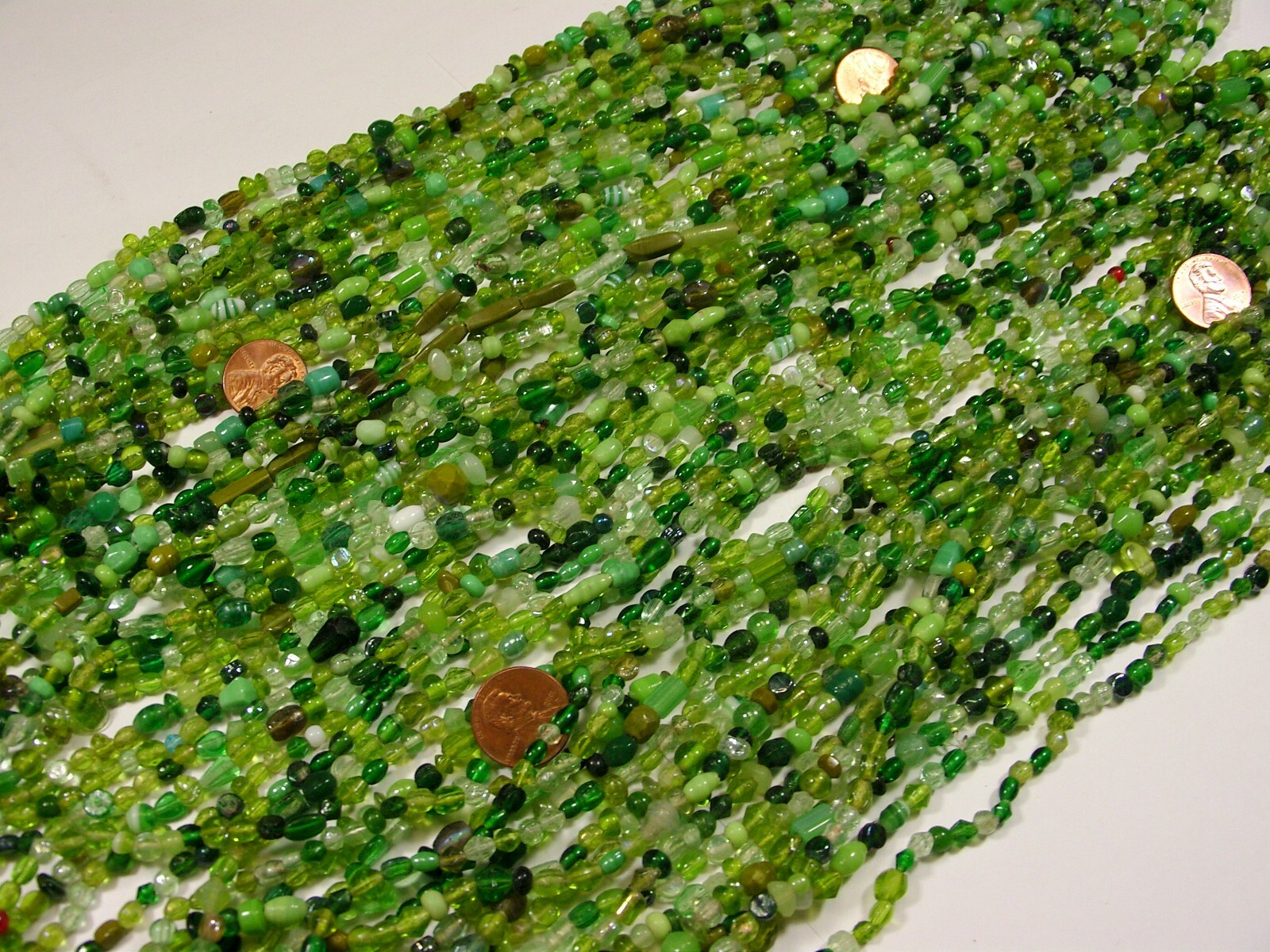 30 Strands 36″ India Handmade Assorted Color Glass Beads Wholesale Bulk (CT-45)