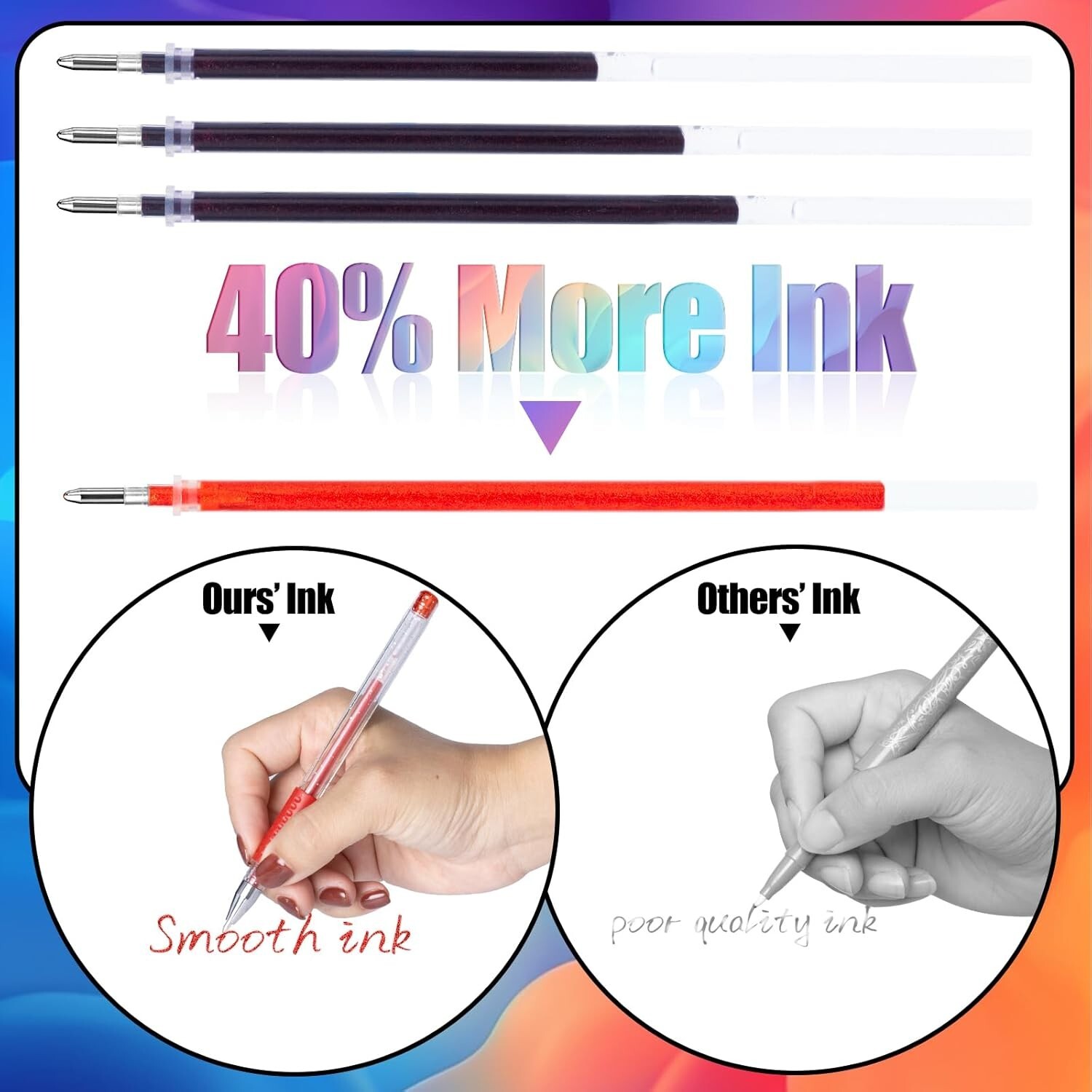 Aen Art Glitter Gel Pens for Adult Coloring Books 36 Colors Gel Marker Set Color