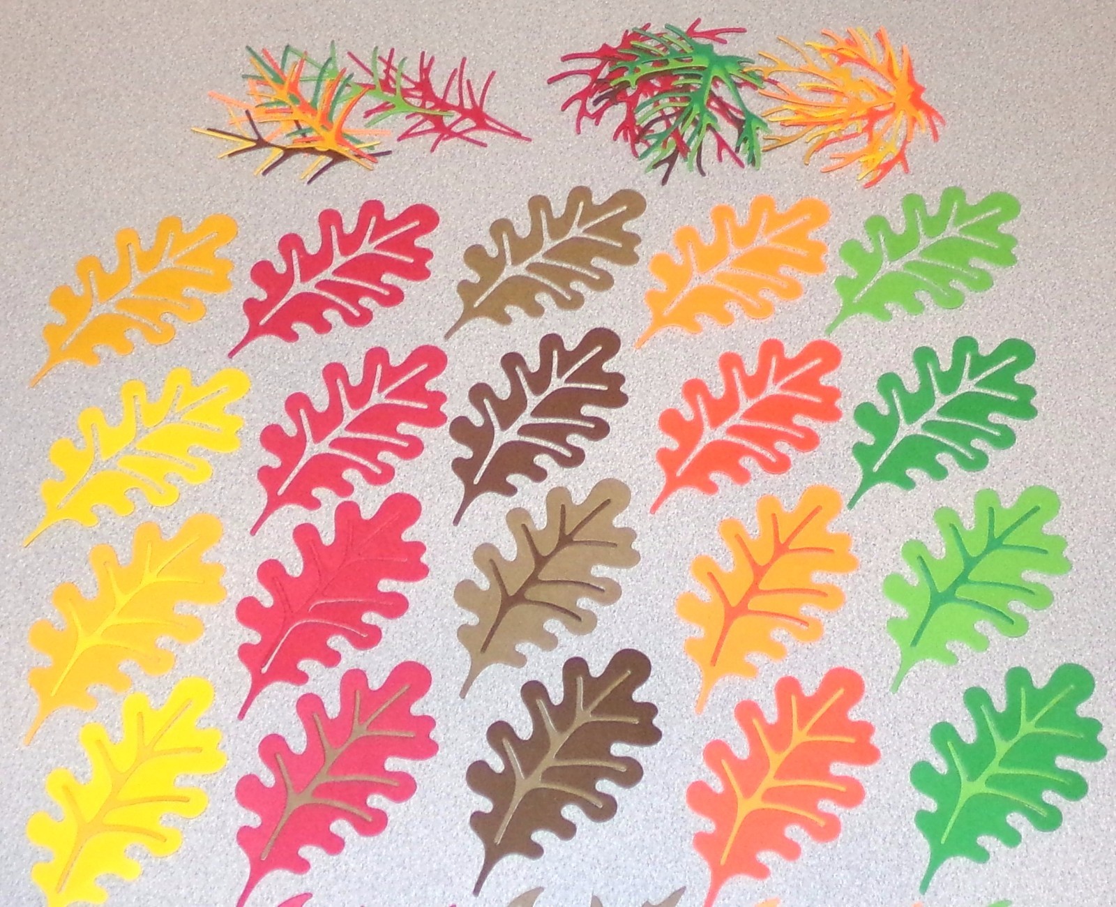 Leaf Die Cuts Maple Leaf & Oak Leaf 9 colors 2 designs 80pc Handmade Free Ship