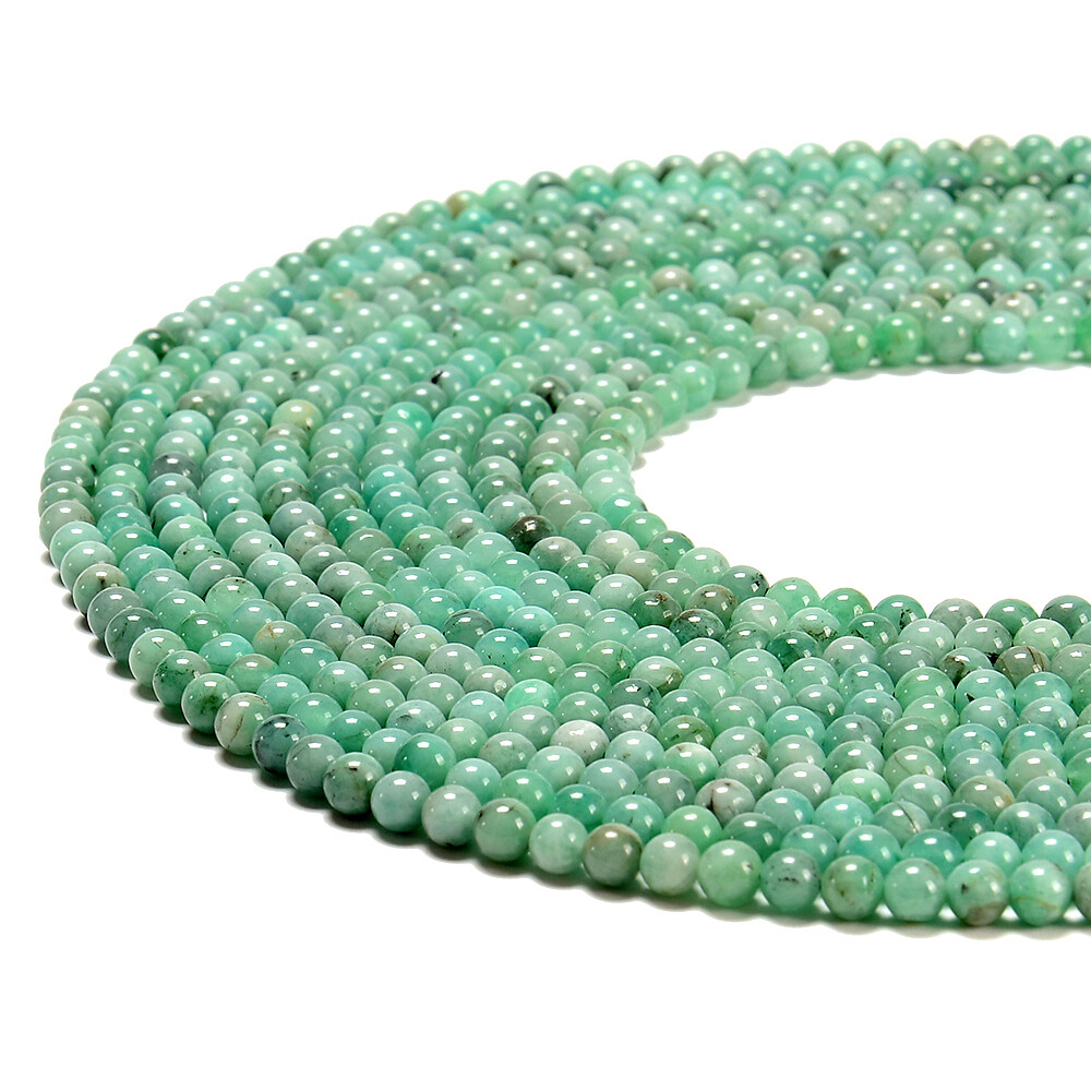 Natural Colombia Emerald Grd AAA Round 3MM 4MM 5MM 6MM 7MM Beads 7.5 inch(P112)
