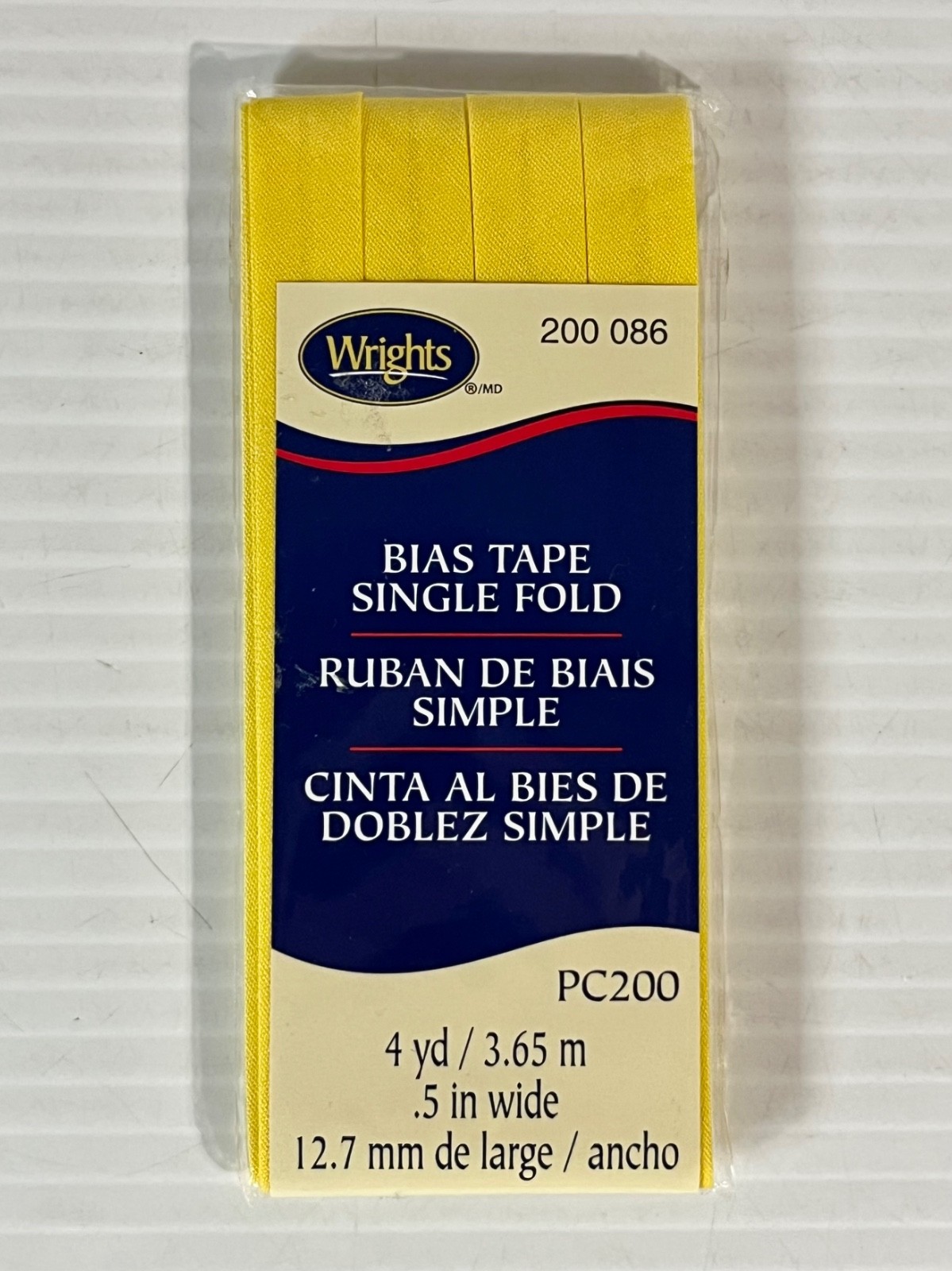 Wrights Bias Tape Single Fold PC200 ~ 4yd x 0.5″ Various Colors NEW