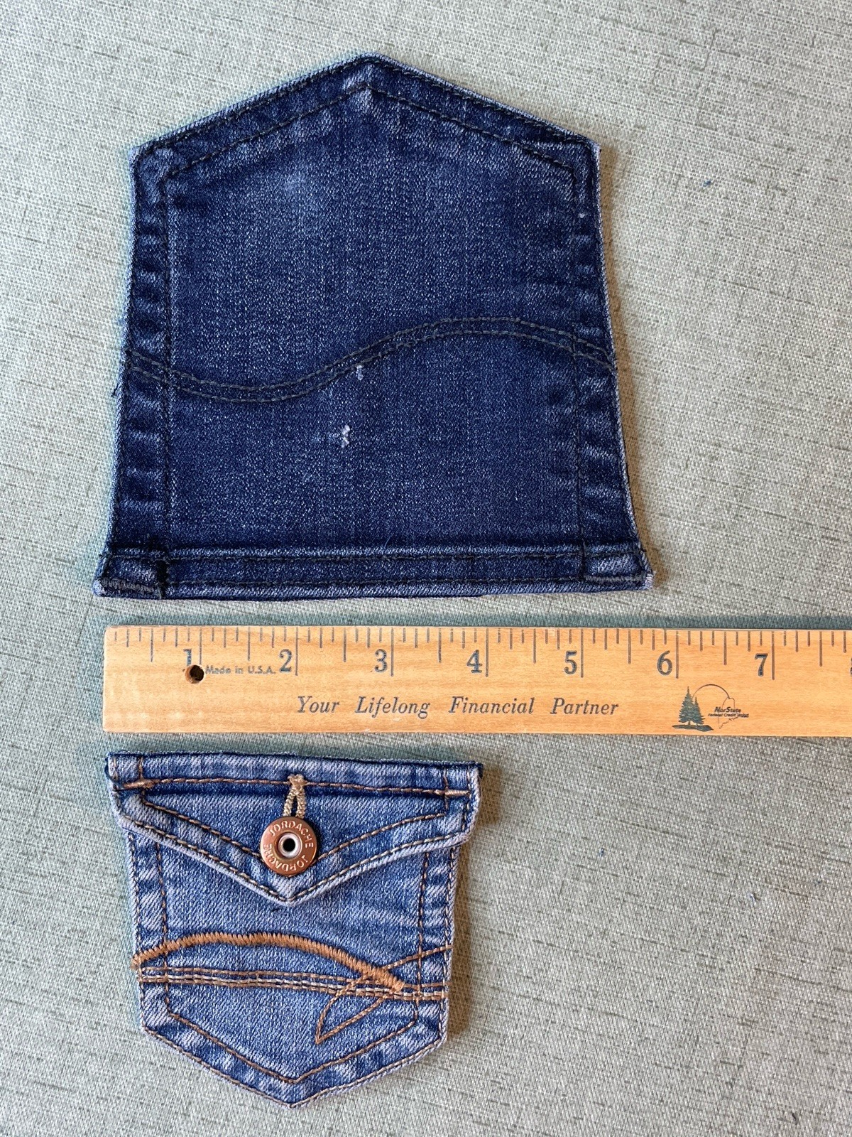 30 Pair Back Pockets Denim Jean for Quilting Crafts Sew Mixed Sizes 4″ to 6″
