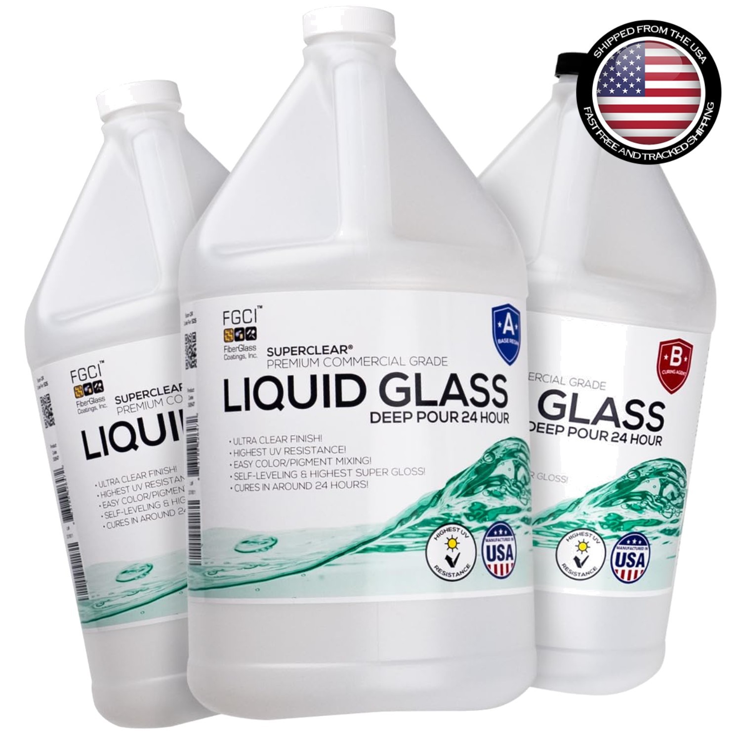 24 Hour Deep Pour Epoxy Resin 3 Gallon Kit – Crystal Clear & Heat Resistant