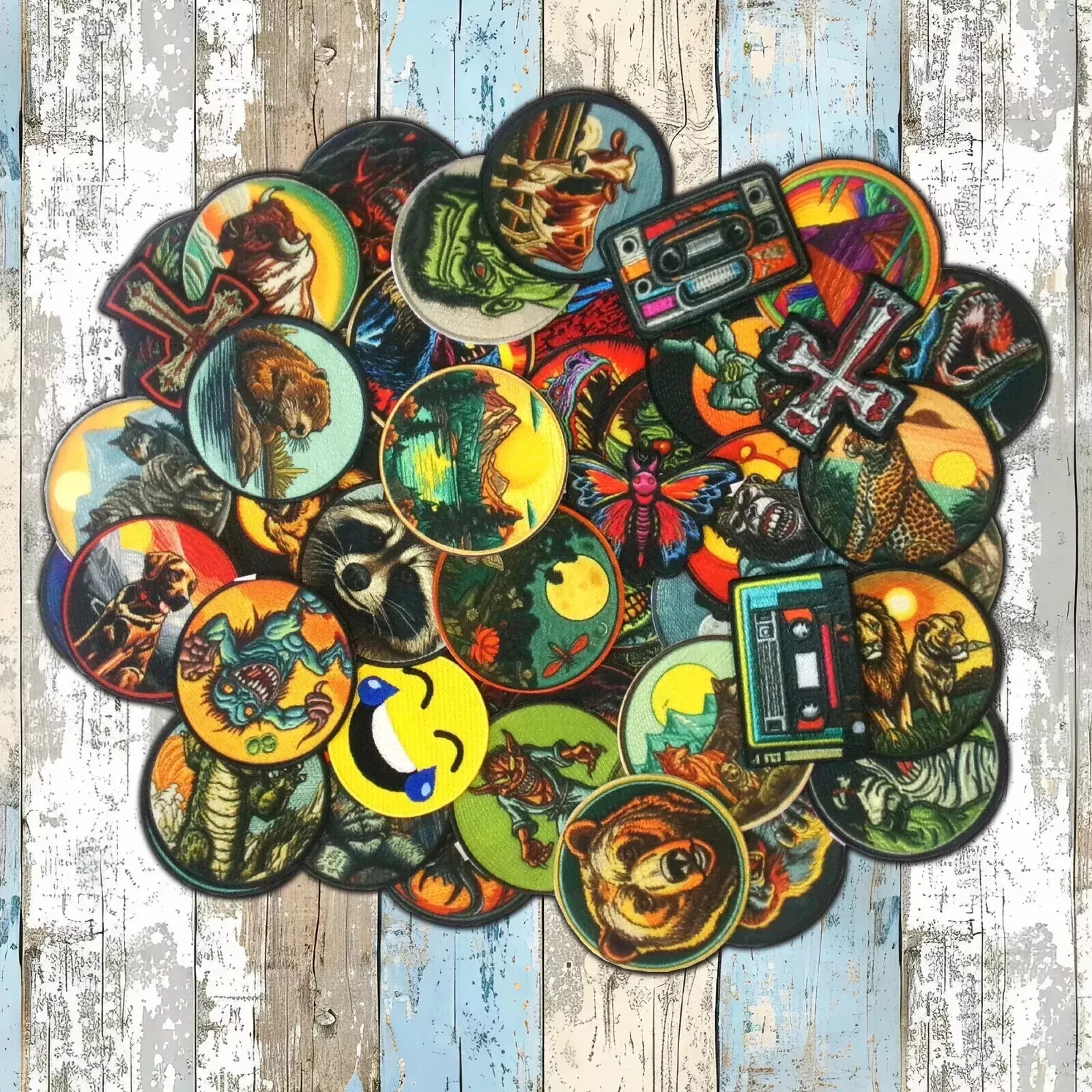 Bear Applique Patch – Brown Grizzly Bear, Animal Badge 2.25″ (Iron on)