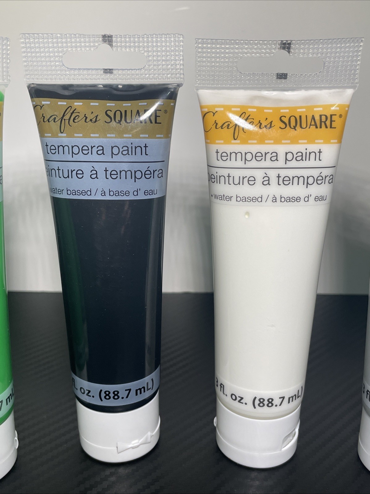 Lot Of 6 Crafters Square Mixed Acrylic Tempera & Metallic Paints 3oz Each New