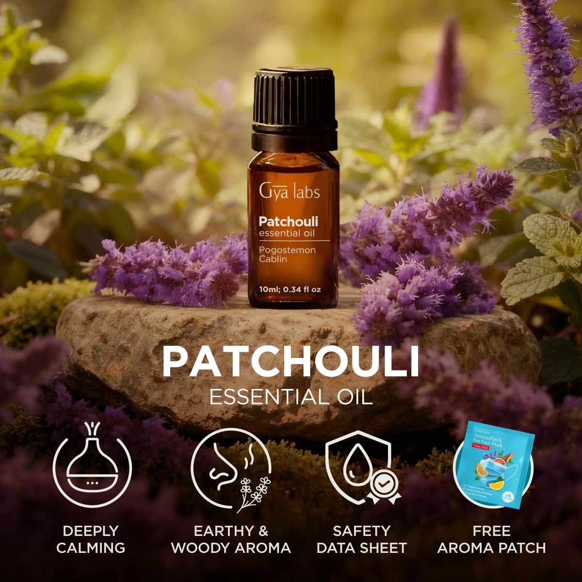 100% Pure Patchouli Essential Oil 0.34 Fl Oz Patchouli Oil for Hair, Skin, …