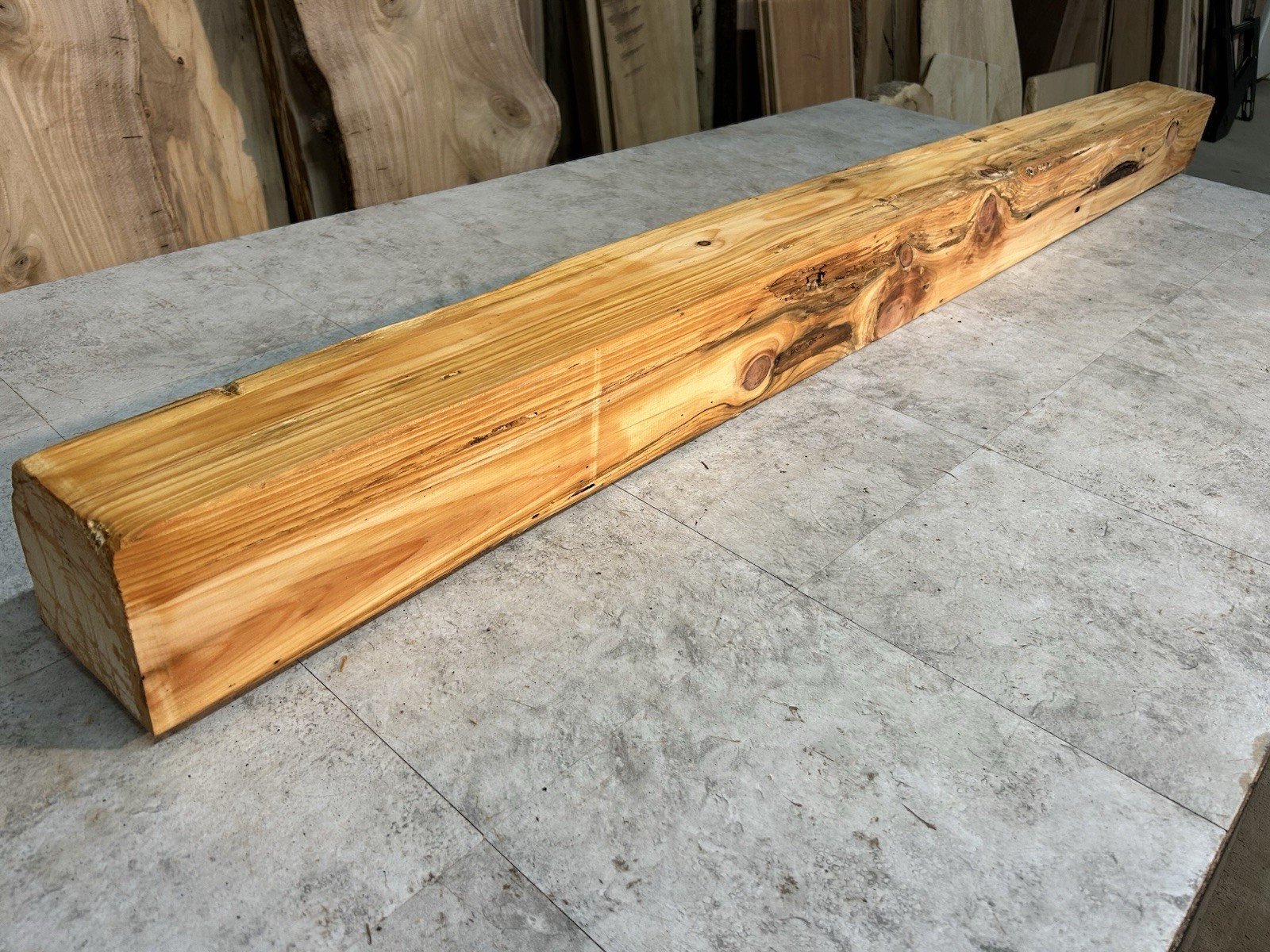 Pine Mantel Beam/Fireplace Mantle Beam/Rustic Modern Wood/Knotty Pine Beam
