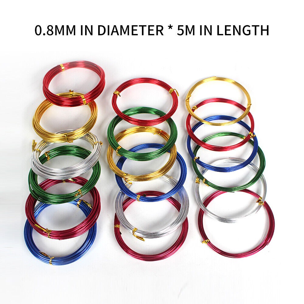 5 Metre x Aluminium WIRE for Craft & Jewellery Making Florist Floral 0.8/1/1.5MM