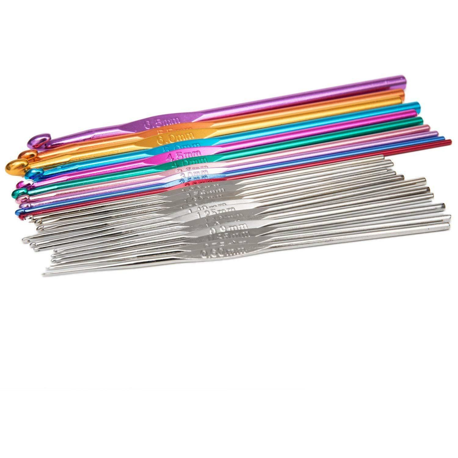22pcs Crochet Hook Set Yarn Knitting Needles Sewing Tools DIY Crochet Craft Tool