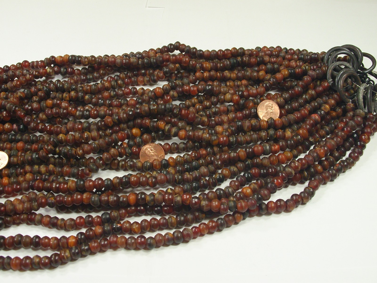 10 Strands 15″ (6mm x 8mm) India Handmade Horn Beads Wholesale Lot (ISR-1) ⭐