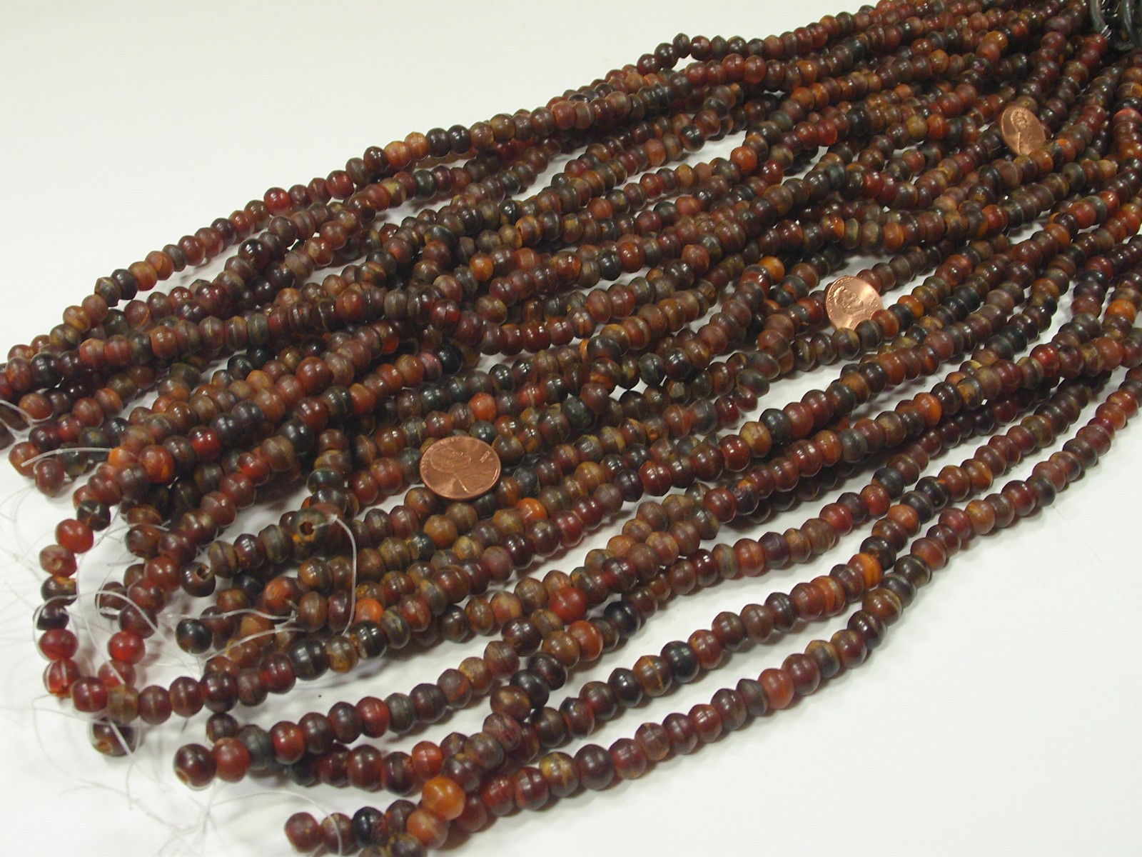 10 Strands 15″ (6mm x 8mm) India Handmade Horn Beads Wholesale Lot (ISR-1) ⭐