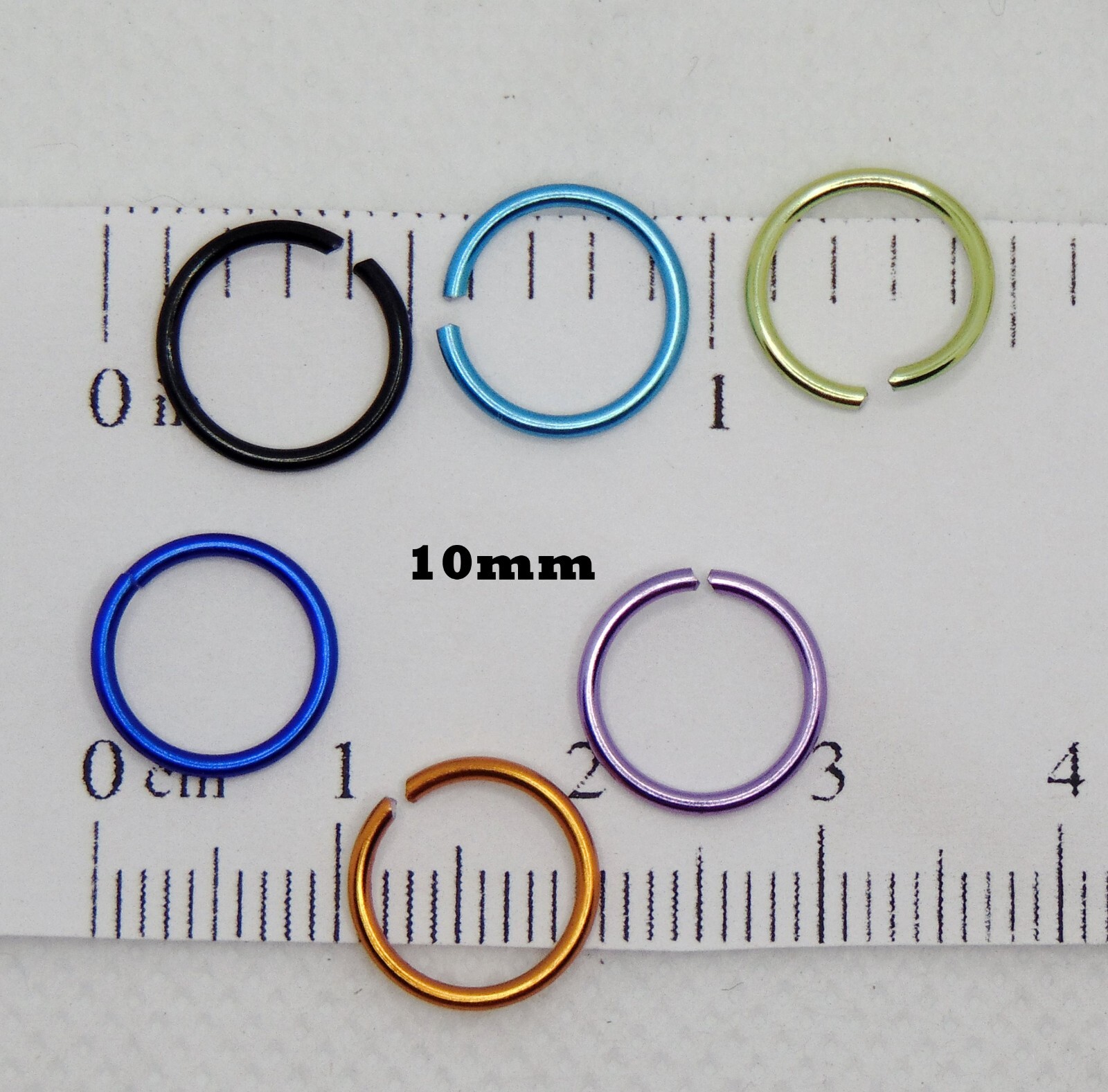 Color Mix Aluminum Jump Rings 6mm 8mm 10mm ~ 10 gram bags (150 – 400 pcs)