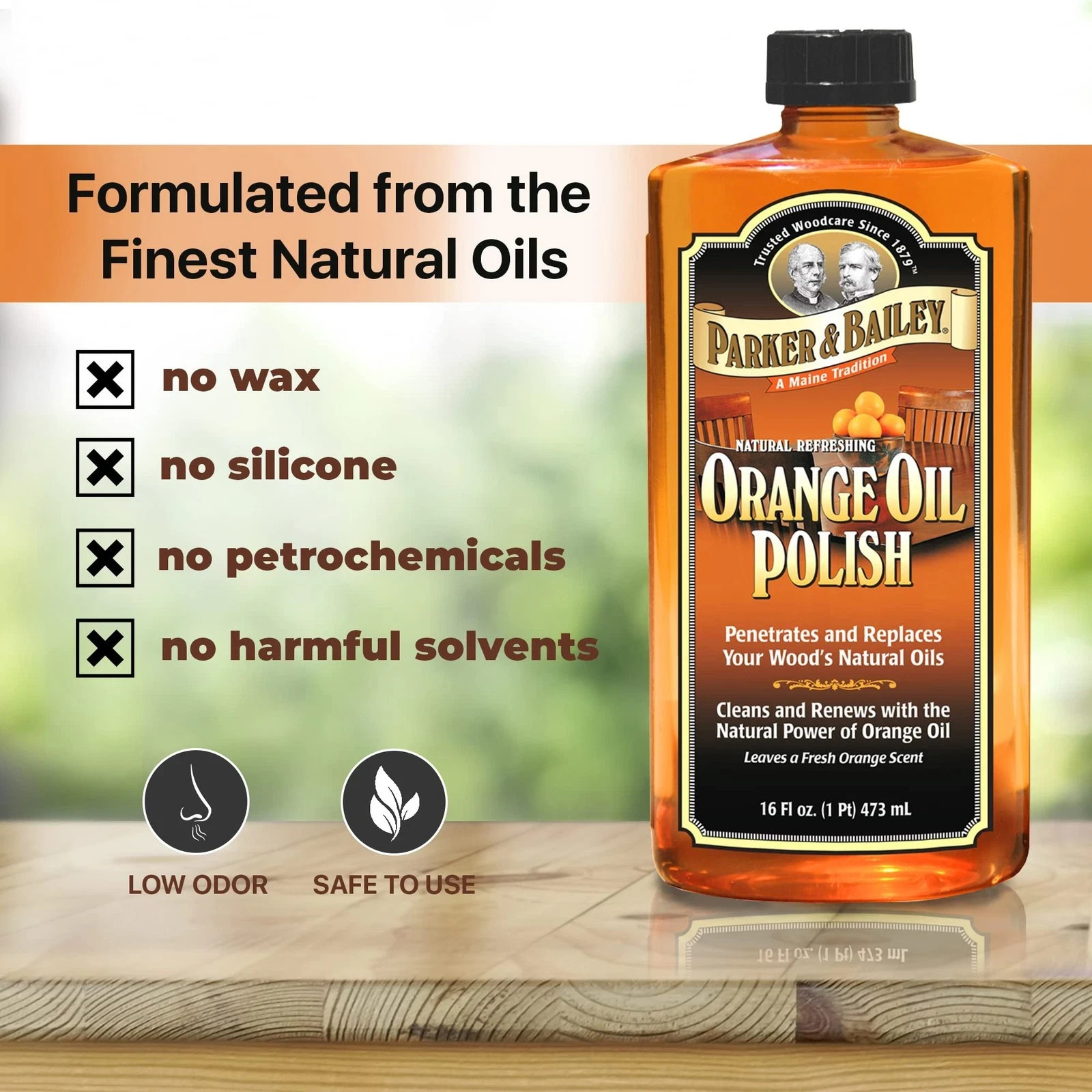 NEW Parker & Bailey Orange Oil Polish, Natural 16 Fl Oz (Pack of 1) FREE SHIP