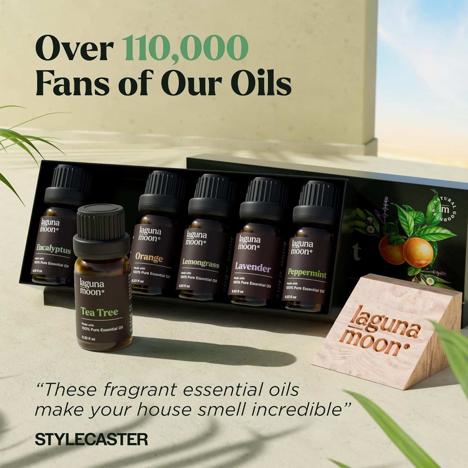 Lagunamoon Essential Oils Set – Top 6 Blends for 0.33 Fl Oz (Pack of 6)
