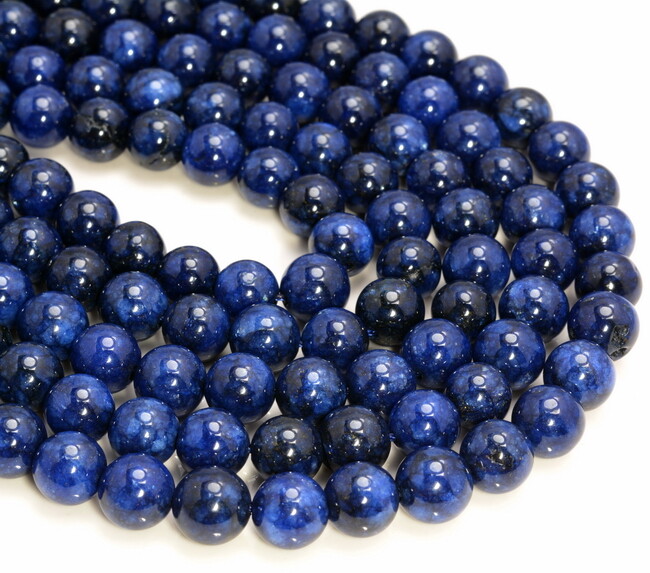 Blue Sapphire Quartz Gemstone Round 8mm 10mm 12mm Loose Beads 15.5 inch (A265)