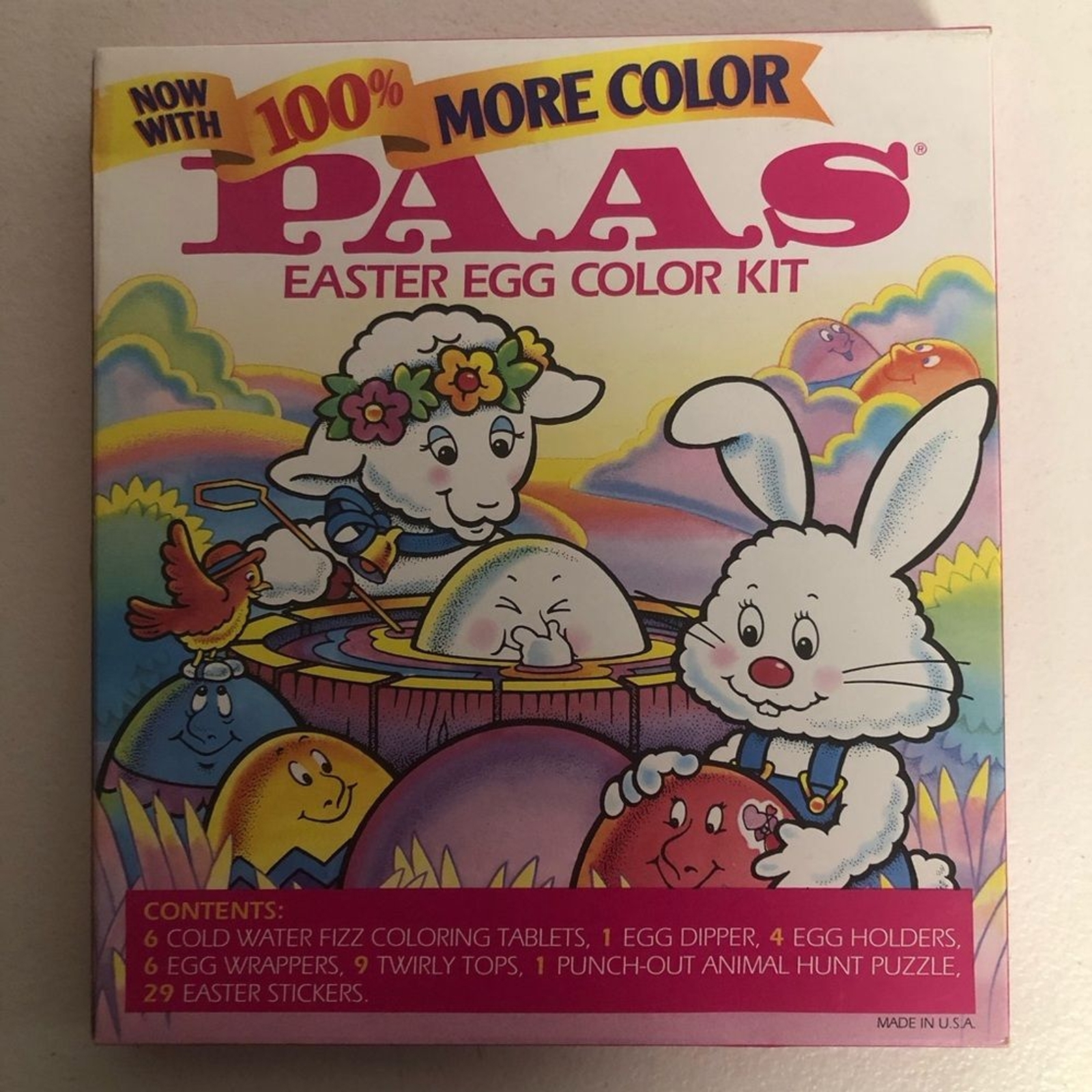 Vintage PAAS Easter Egg Color Kit Set of 3 Made in USA Original Glitter SOY INK