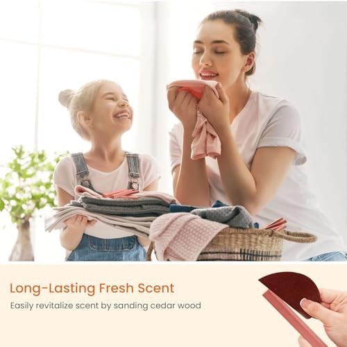 Cedar Blocks for Clothes Storage, 50Pcs Cedar Sticks, Aromatic Red Cedar