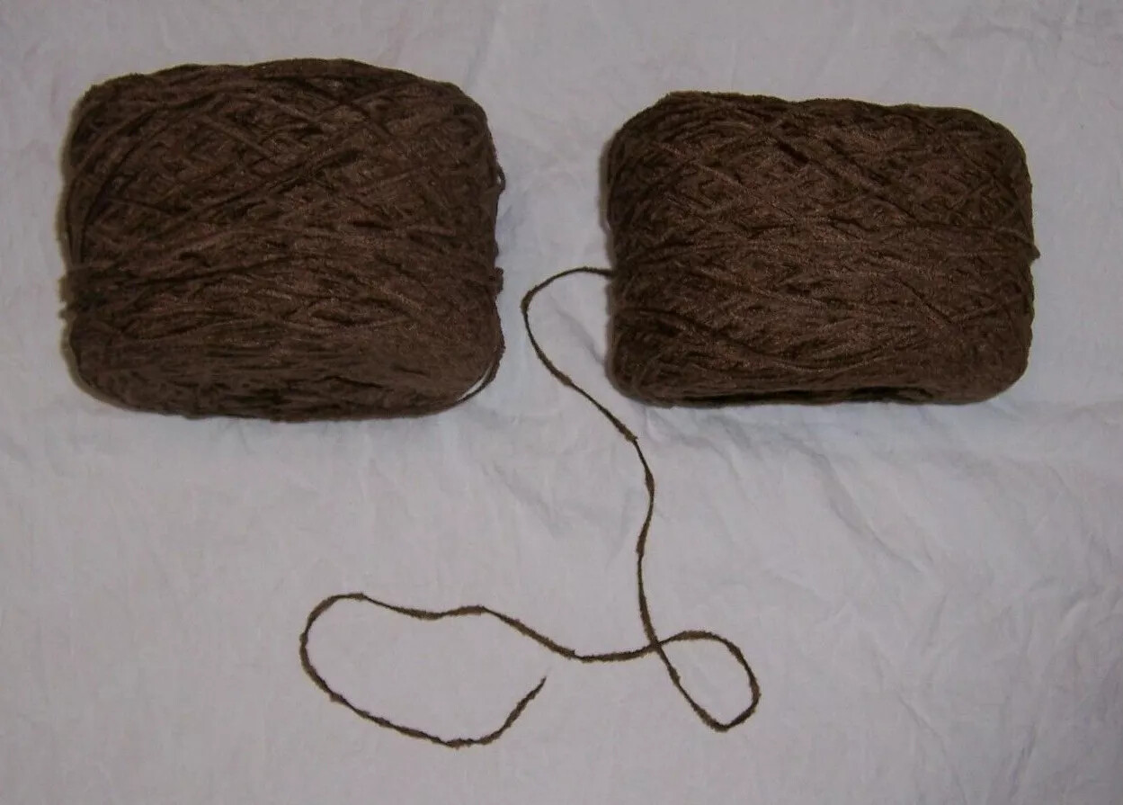 Unbanded Chenille Type Yarn – Beige 2.9 oz., Burgundy/Wine 5.8 oz. or Brown 10.7