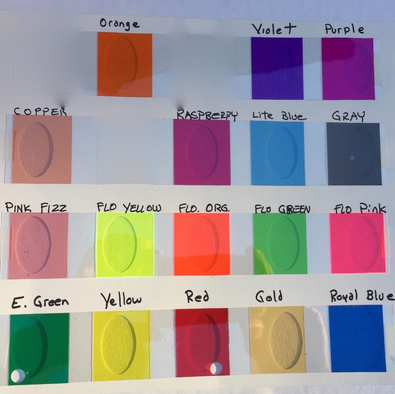 Transparent Colored Vinyl, with adhesive, Pick Your Color and Size, Cellophane