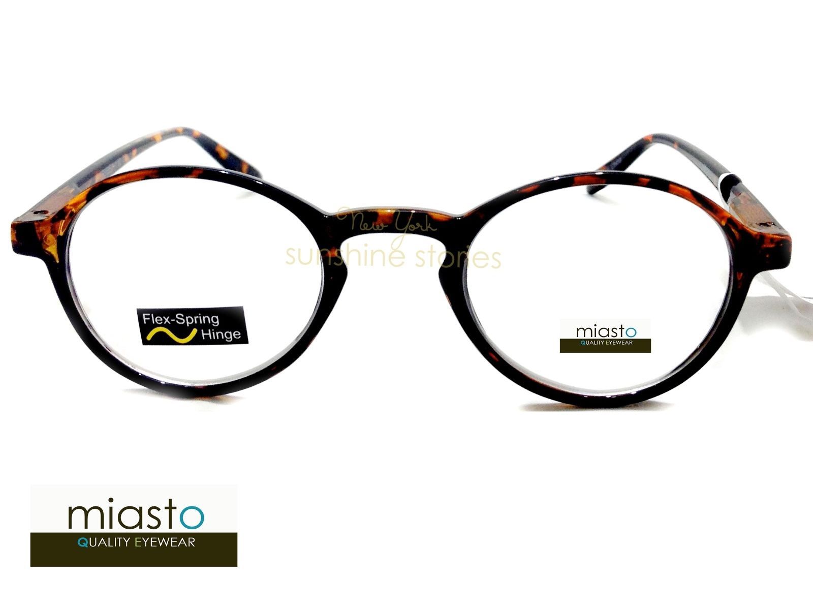 NWT$39.99 MIASTO RETRO ROUND KEYHOLE PREPPY READER VINTAGE READING SPECS GLASSES