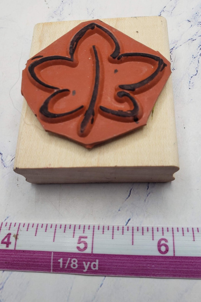 Drawn Oak Leaf Autumn Fall Nature Wood Mounted Rubber Stamp