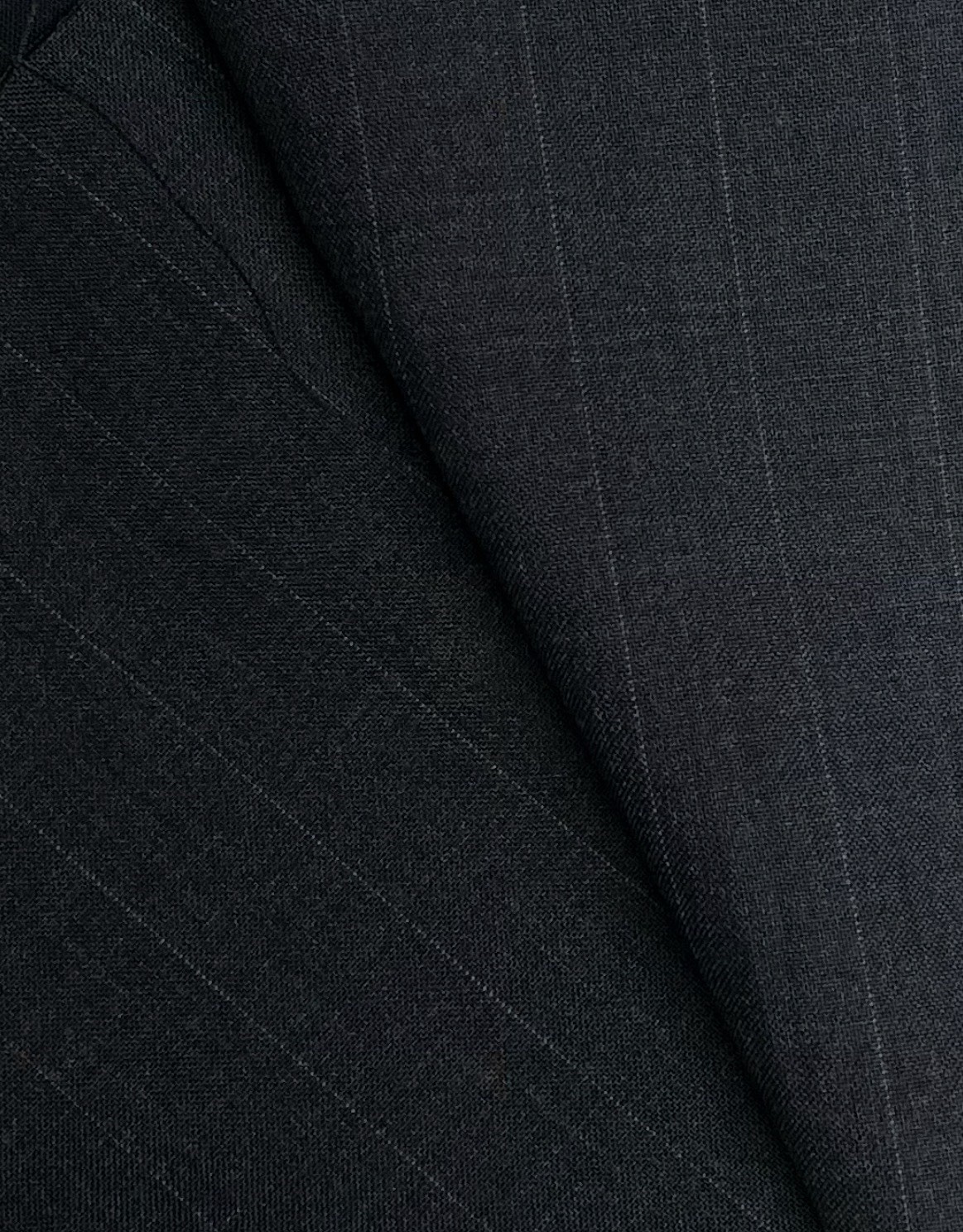 $26 for 2Yds,Dark NAVY Blue Strip,100%Wool Plain Weave For Suit.pants&skirt #151