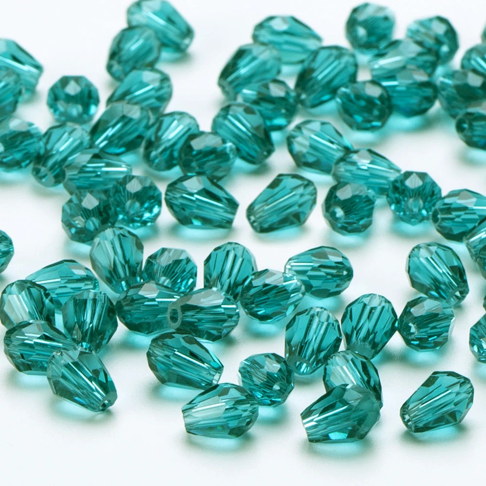 6X8Mm Austria Faceted Teardrop Glass Beads AB Color Waterdrop Crystal Beads Loos