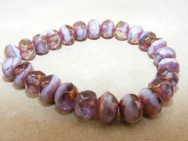 Jewelry Lot / Craft Beads ~ One (1) Strand of Czech Rondelle Beads (G)