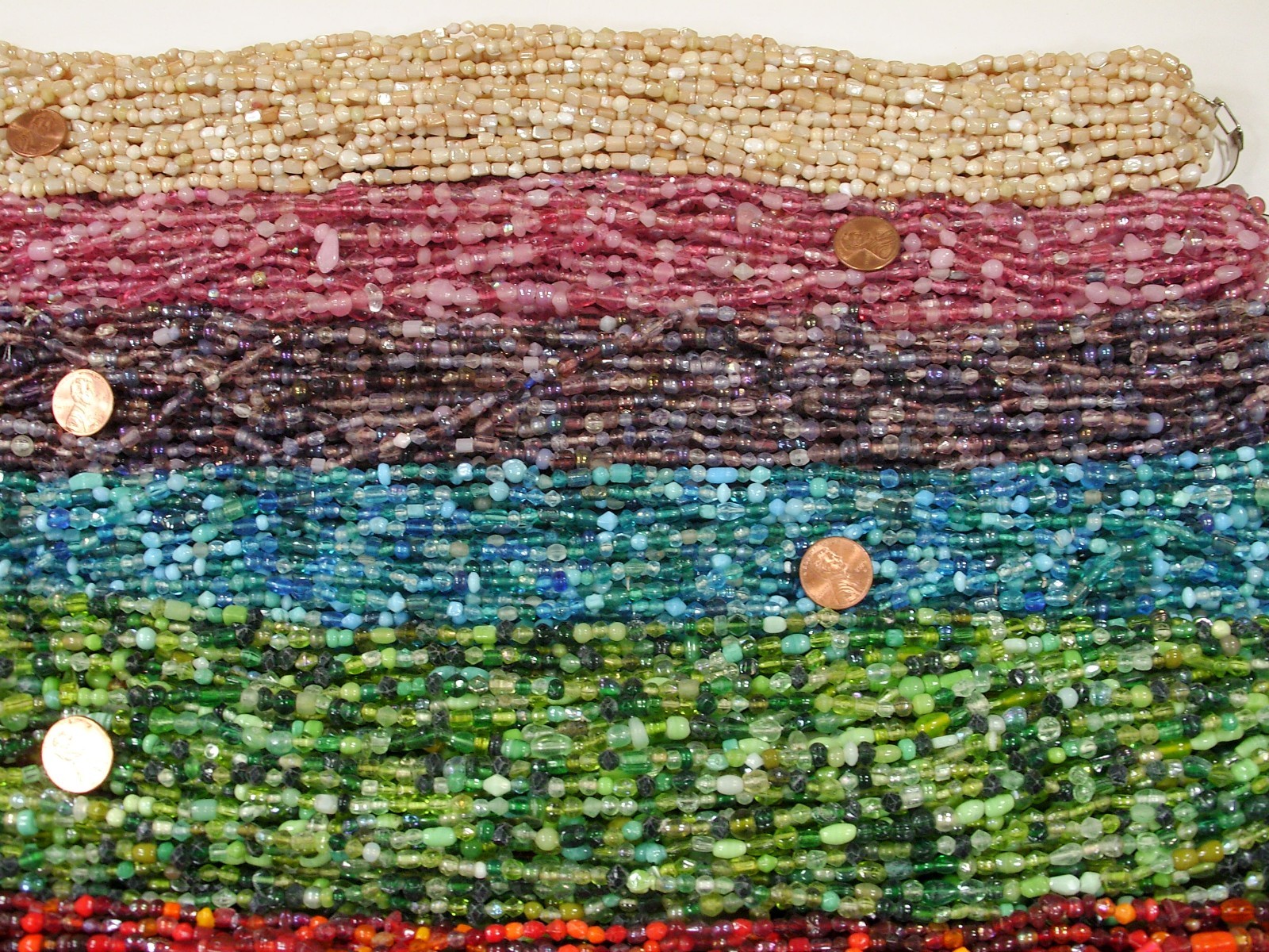 100 Strands 36″ India Handmade Assorted Color Glass Beads Wholesale Bulk (CT-70)