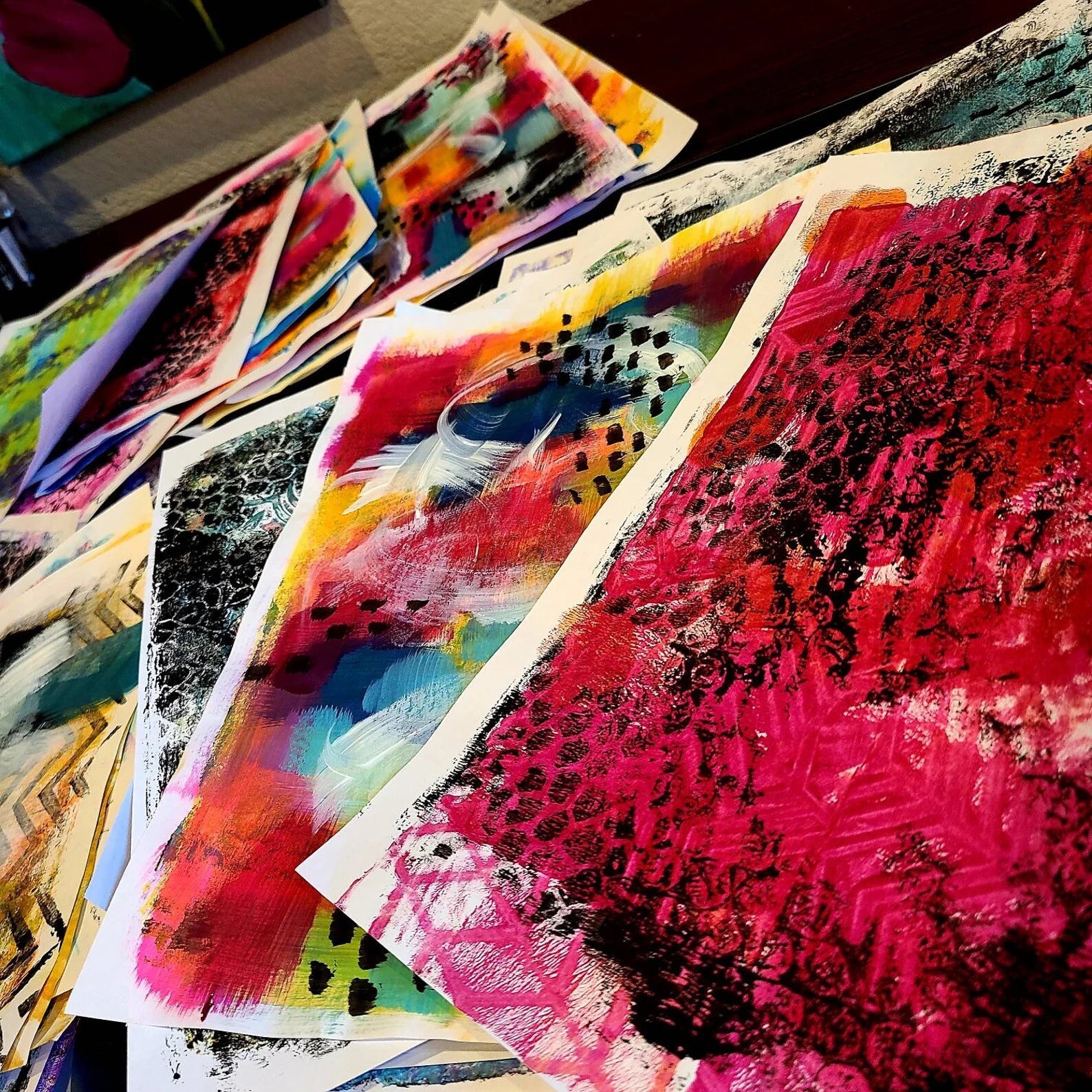 Collage Papers: 40 Beautiful Hand Painted. Collage Paper Samples For Art Journal