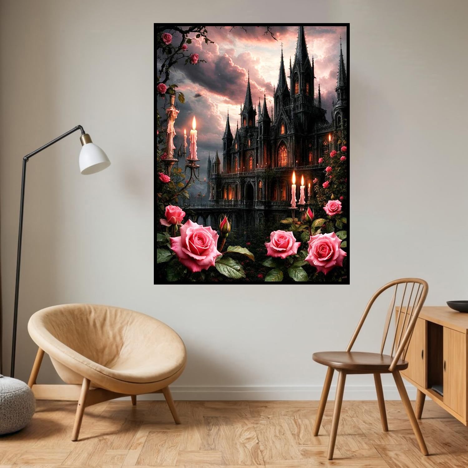 Diamond Art Kits for Adults, 5D Castle Diamond Painting Kits for Beginners, DIY