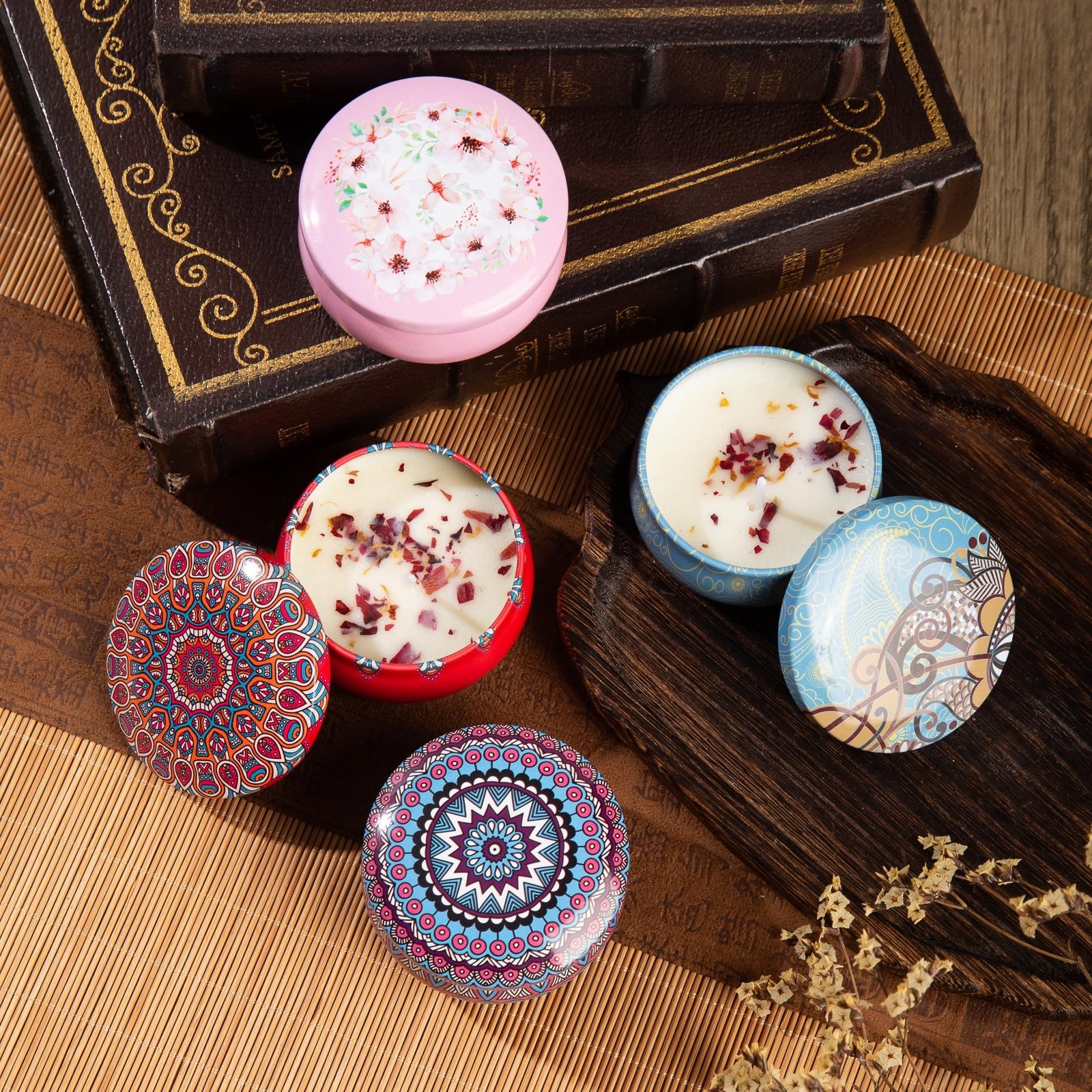 Scented Candles Gift Set, Natural Soy Candles Non Toxic, 4 Pack | 5% Essentia…