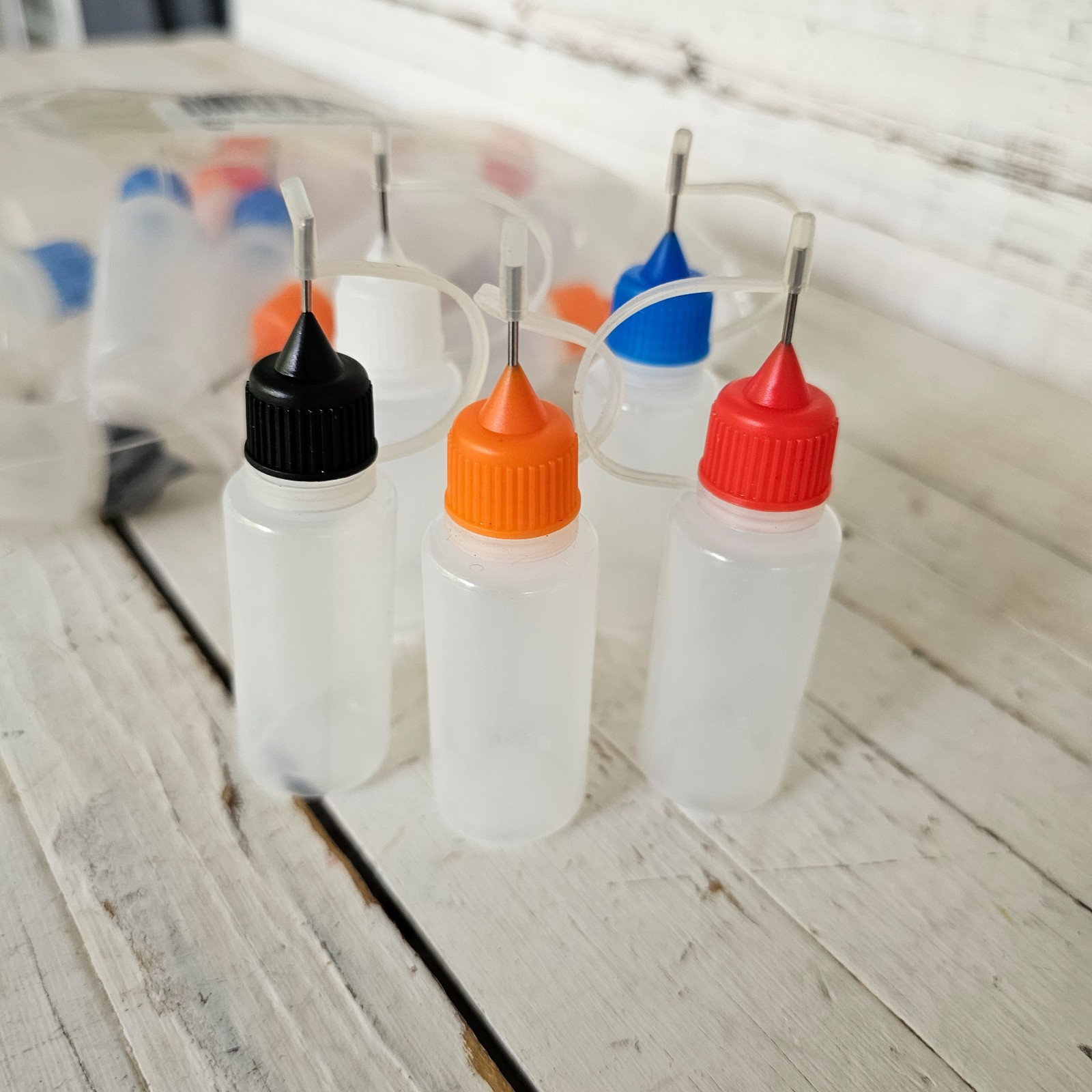 (30) 15ml Plastic Squeezable Dropper Bottle Needle Tip -Precision Tip Applicator