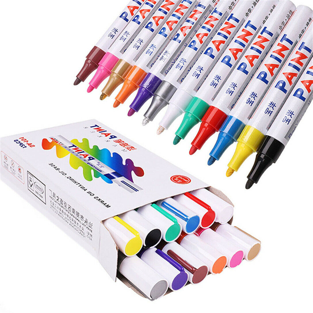 Acrylic Paint Marker Pen Rocks,Glass,Wood,Plastic Stone Ceramic Tile,Rubber Tyre