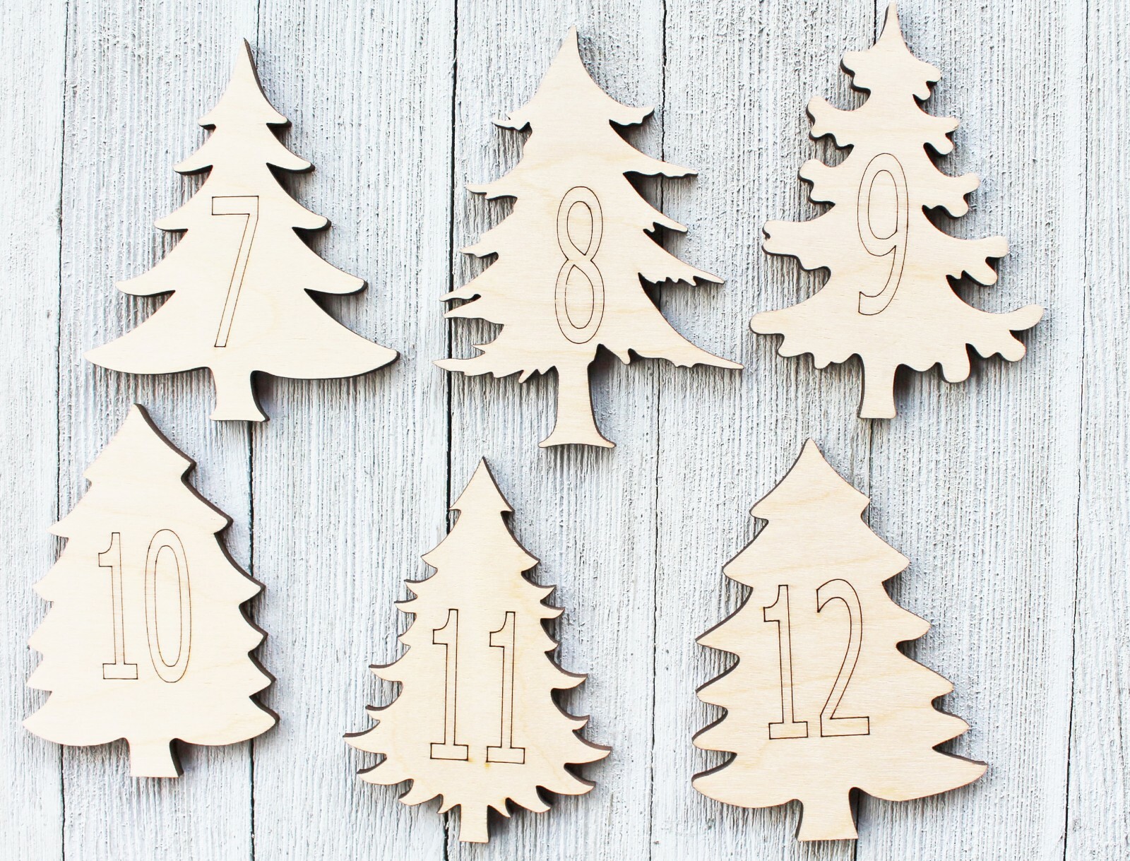 Pine Christmas Trees Sign Cabin Unfinished Wood Cutout Cut Out Shapes ALL SIZES