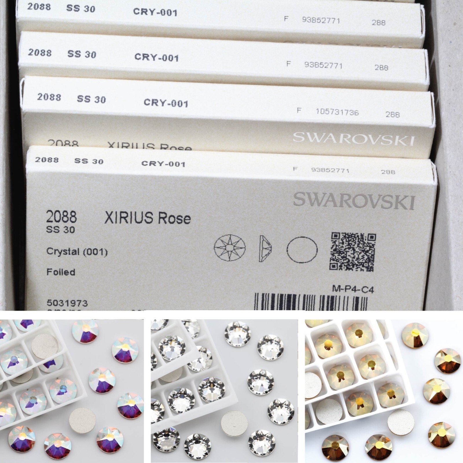 6.5mm (9-72pcs) – Swarovski FlatBack Crystal Foil – 2088 – SS30