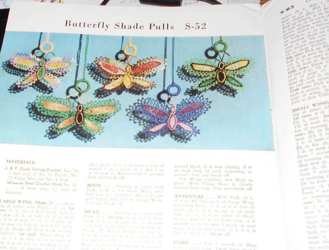 Butterflies In Crochet 1951 CLARKS J.P. Coats Pattern Book 272 1st Edition