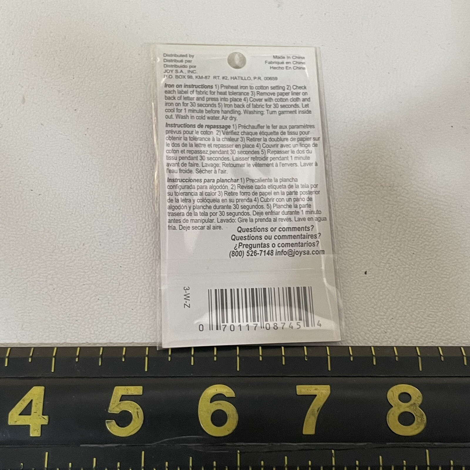 3” Tall “Z” White Letter Initial Z Patch M010
