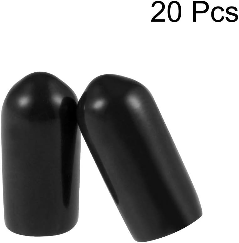 Universal 6mm Round Rubber End Caps – 20pcs Vinyl Tube and Thread Protectors